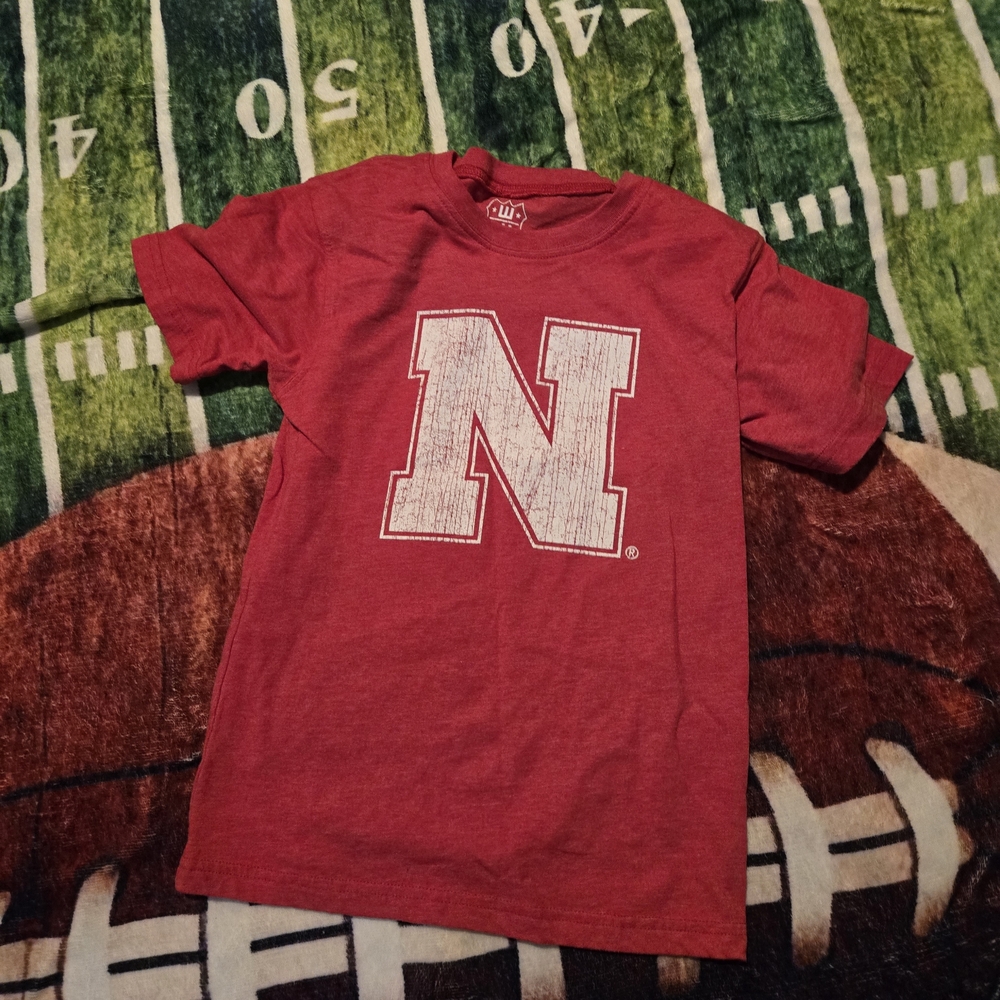 Kids Red Graphic Tee with Bold Letter Design